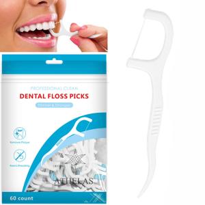 Flossers 3 in 1 Dental Floss Picks 30 Pcs flosser with tongue cleaner