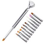 Nail Art Pen Brush Set (10 pieces) silver