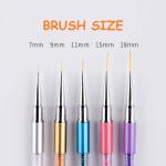 5 Pack Nail Art Brush Set, 3D Nail Liner Painting Brushes Pen Dotting Drawing Manicure Tool