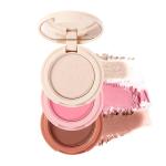 3 in 1 Makeup Blusher & Highlighter Professional Makeup Bristle For Girls & Women (Multi Color)