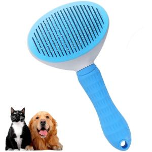 Self Cleaning Slicker Brush, Pet Grooming, Shedding Brush for Dogs and Cat Pet Massaging Tool