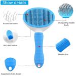 Self Cleaning Slicker Brush, Pet Grooming, Shedding Brush for Dogs and Cat Pet Massaging Tool