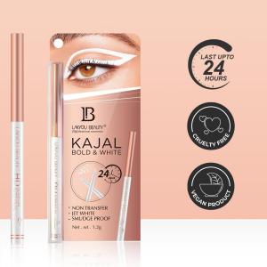 Lakyou Beauty Bold And White Kajal Non Transfer Smudge Proof, Pack Of 1