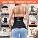 Tummy Fat Waist Shape Wear and Hips Trainer Slim Stomach Belly Belt for Women Abdominal Belt  (Black) 1 Pcs