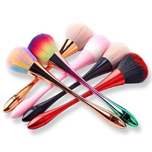 Soft Nail Art Dust Remover Brush, Long Handle Manicure Tool 1 Pcs