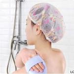 Rain and shower Cap Disposable Shower Caps for Women Larger Thicker Waterproof set of 3