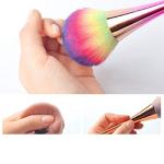 Soft Nail Art Dust Remover Brush, Long Handle Manicure Tool 1 Pcs