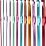 12pcs Crochet Hooks Set, Aluminium Knitting Crochet Needle Kit