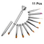 Nail Art Pen Brush Set (10 pieces) silver
