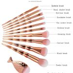 Diamond cut Handle Makeup Brush Set With Big Fish Tail For Foundation 1 Pcs