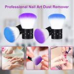 1Pcs Soft Nail Cleaner Brush Nail Art Mini Stainless Steel Handle Remove Dust