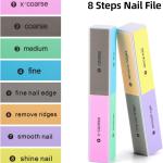 8 Way Nail Buffers Blocks Nail Files for Natural Nails and  Nails.(Pack of 2).