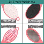 Foot File Callus Remover - 4 in 1 Feet Pedicure Tools(Pack of 1).Multicolor.