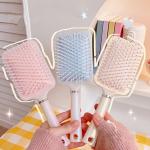 Large Square Paddle Brushes for Hair Brush Pink Color Pack Of 1