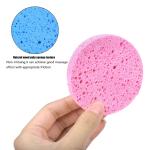 Compressed Facial Sponges, Cellulose Facial Sponges, Exfoliating Wash Round Face Sponge for Facial Cleansing 3 Pcs