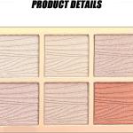 6 Shade  Highlighter and Blusher Palette Highlighter 1 Pcs