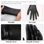 Premium Quality Nitrile Gloves Black Nitrile Examination Gloves (Pack of 100)