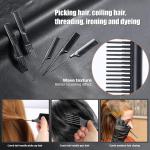 Stylish Women Black Plastic Hair Combs Set (10 Piece).