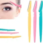 Eyebrow Painless Facial Hair Remover Razor for Face (Multicolour) pack of 3