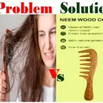 Curly Hair Neem Wood Comb for Women , Hair Growth , Wooden Comb Set of 3