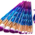 Handle Makeup Brush Set with Big Fish Tail for Foundation Eyeshadow Lips (Pack of 12)