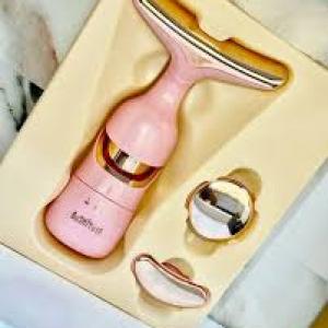 Premium 5-in-1 Facial & Neck Rejuvenation Wand– Anti-Aging Skin Tightening Tool (Pink)