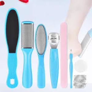 8 in 1 Pedicure Tool Kit for Feet Foot Scrubber for Dead Skin, Callus Remover(Set of 1).