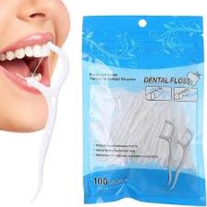 Flossers 3 in 1 Dental Floss Picks 30 Pcs flosser with tongue cleaner