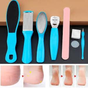 8 in 1 Pedicure Tool Kit for Feet Foot Scrubber for Dead Skin, Callus Remover(Set of 1).