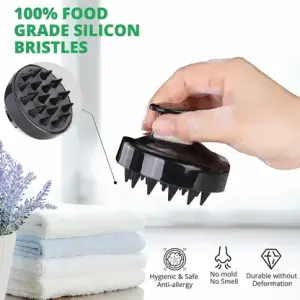 Silicone Hair Scalp Shampoo Massage Brush 1 Pcs