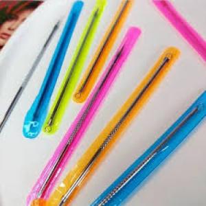 6 Pcs Stainless Steel Blackhead Whitehead  Pimple Remover