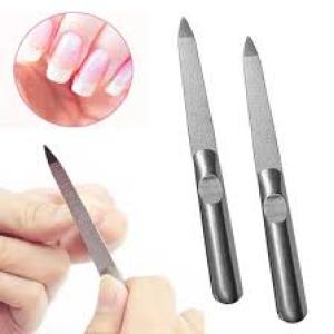 Pack 2 Stainless Silver Steel Nail Filers (5 Inches)  (Set of 2)