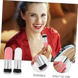 2 Pcs Liquid Foundation Brush Set, Pink Gold and Pink Silver, Face Makeup Brush