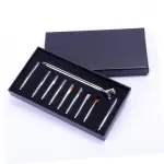 Nail Art Pen Brush Set (10 pieces) (silver) Pack of 1