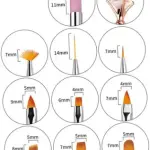 Nail Art Pen Brush Set (10 pieces) (silver) Pack of 1