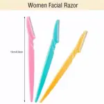 Eyebrow Painless Facial Hair Remover Razor for Face (Multicolour) pack of 3