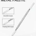Stainless Steel Makeup mixing Palette with Spatula makeup artist tool.(Pack of 1).