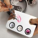 Stainless Steel Makeup mixing Palette with Spatula makeup artist tool.(Pack of 1).