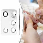 Stainless Steel Makeup mixing Palette with Spatula makeup artist tool.(Pack of 1).