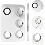 Stainless Steel Makeup mixing Palette with Spatula makeup artist tool.(Pack of 1).