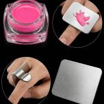 Stainless Steel, Make Up Tools Mini Mixing Tray with Finger Ring, Makeup Paint Palette,(Pack of  1).