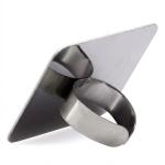 Stainless Steel, Make Up Tools Mini Mixing Tray with Finger Ring, Makeup Paint Palette,(Pack of  1).