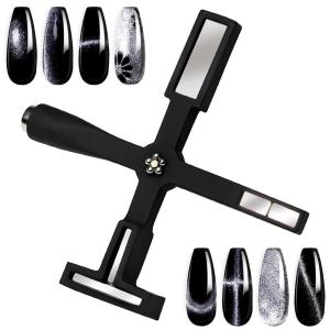 Gel Nail Polish Magnet, 5-in-1 Cross Shaped Cats Eye Gel Nail Polish(Pack of 1).