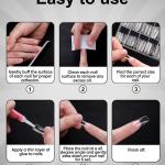 100pcs Transparent Nails and 2 pcs fake nails glue .