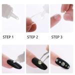 100pcs Transparent Nails and 2 pcs fake nails glue .