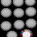 10 Palettes 20 Nail Tips Display Board for Nail Art Design Pattern Practice