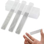 Glass Nail File Transparent Sanding Polishing Grinding Nails Filing Manicure Tool(Pack of 4).