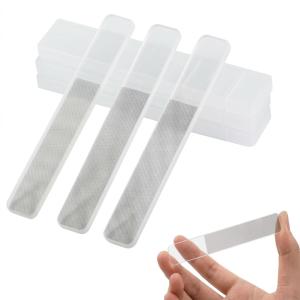 Glass Nail File Transparent Sanding Polishing Grinding Nails Filing Manicure Tool(Pack of 4).
