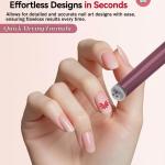 Nail Art Flower Magnet Stamp Pen, Double Head Flower Design, Nail Magnet Stick.