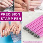 Nail Art Flower Magnet Stamp Pen, Double Head Flower Design, Nail Magnet Stick.